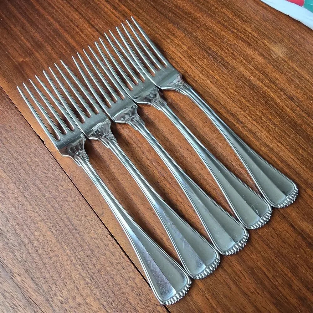 Towle Hamilton Dinner Forks Stainless Steel Germany 18/8 Satin Handle Set of 5